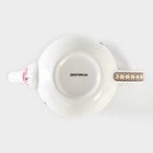 Чайник фарфоровый заварочный Доляна «Бланко», 800 мл, цвет белый - фото 4263991