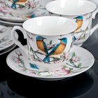 Сервиз чайный Доляна «Соловей», 12 предметов: 6 чашек 220 мл, 6 блюдец - Фото 4