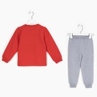 Пижама для мальчика, рост 128 см (64), цвет красный/светло-серый меланж - Фото 2