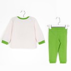 Пижама для мальчика, рост 86 (52), цвет бежевый/зелёный - Фото 2