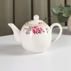 Чайник фарфоровый заварочный «Аделин», 800 мл, цвет белый - фото 2876370