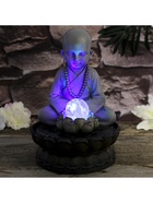 Фонтан настольный с подсветкой «Маленький будда - медитация», от сети, 30×20×20 см 3916145