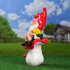 Садовая фигура "Гном на грибочке", разноцветная, гипс, 52 см - Фото 2