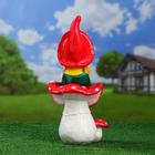 Садовая фигура "Гном на грибочке", разноцветная, гипс, 52 см - Фото 3