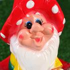 Садовая фигура "Гном на грибочке", разноцветная, гипс, 52 см - Фото 4