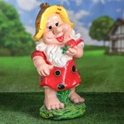 Садовая фигура "Гном с клубникой", разноцветная, 45 см - Фото 1