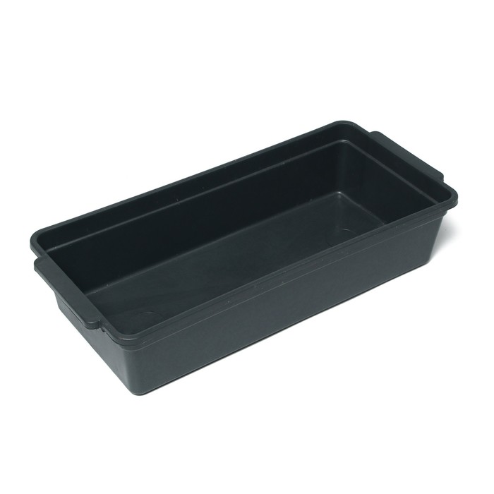 Ящик для рассады, 45 × 20 × 10 см, с ручками, 5 л, чёрный, «Урожай-6» - Фото 1