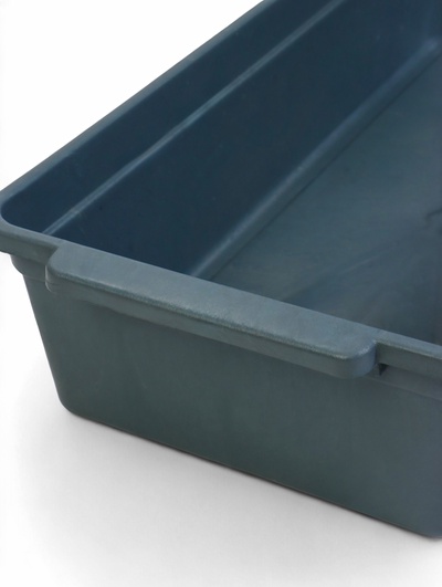 Ящик для рассады, 45 × 20 × 10 см, с ручками, 6 л, пластик, чёрный