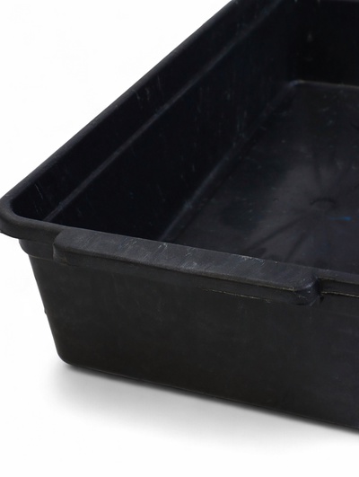 Ящик для рассады, 45 × 20 × 10 см, с ручками, 6 л, пластик, чёрный
