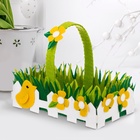 Набор для создания корзинки на пасху из фетра «Лужайка» - Фото 7