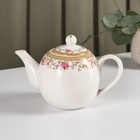 Чайник фарфоровый заварочный Доляна «Розали», 800 мл, цвет белый - фото 2876382