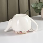 Чайник фарфоровый заварочный Доляна «Розали», 800 мл, цвет белый - Фото 4