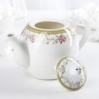 Чайник фарфоровый заварочный Доляна «Розали», 800 мл, цвет белый - Фото 2