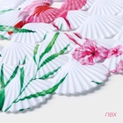 Коврик противоскользящий в ванну на присосках Доляна «Фламинго», 37×67 см - Фото 2