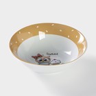 Набор детской посуды из керамики Доляна «Совёнок», 3 предмета: кружка 230 мл, миска 400 мл, тарелка d=18 см - Фото 8