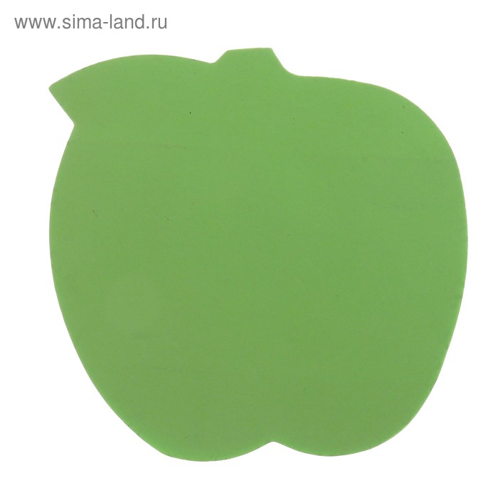 Блок с липким краем Neon LeonВergo, 71 х 71 мм, 100 листов, 75 г/м², фигурный, «Зелёное Яблоко» - Фото 1