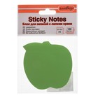 Блок с липким краем Neon LeonВergo, 71 х 71 мм, 100 листов, 75 г/м², фигурный, «Зелёное Яблоко» - Фото 3