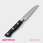 Нож для овощей Доляна «Кронос», лезвие 9 см, цвет чёрный - Фото 1