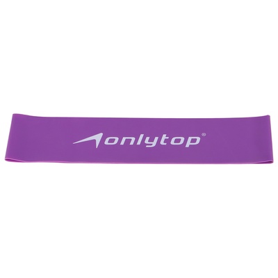 Фитнес-резинка ONLYTOP, 30,5х7,6х0,07 см, нагрузка 6 кг, цвет фиолетовый