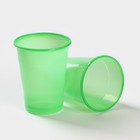 Стакан одноразовый пластиковый «Стандарт», 200 мл, цвет зелёный - Фото 3