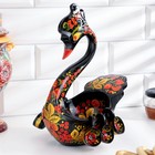 Братина для напитков «Лебедь», графин, 22×18×28 см, с ковшами 6 шт., хохлома - Фото 2