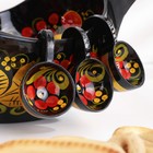 Братина для напитков «Лебедь», графин, 22×18×28 см, с ковшами 6 шт., хохлома - Фото 4