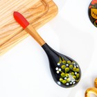 Ложка деревянная «Чернушка», салатная, 6×21, хохлома - Фото 2