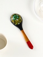 Ложка деревянная «Чернушка», салатная, 6×21, хохлома - Фото 3