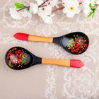 Ложка деревянная «Чернушка», салатная, 6×21, хохлома - Фото 10