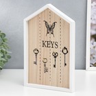 Крючки декоративные дерево "Дом с ключами" белая 27х18х2 см 3909251 - фото 16641735