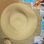 Шляпа пляжная "Сеньорина", цвет бежевый, обхват головы 58 см, ширина полей 10 см - Фото 1