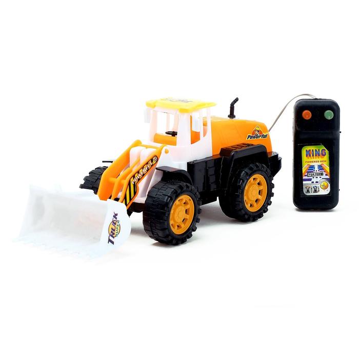 Трактор «Строитель», на дистанционном управлении, работает от батареек, МИКС - Фото 1