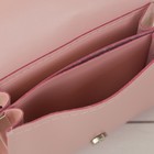 Сумка детская, 2 отдела на клапане, длинный ремень, цвет розовый - Фото 3