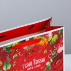 Пакет ламинированный горизонтальный «Русские узоры», MS 23 × 18 × 10 см - Фото 3
