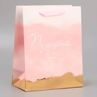 Пакет подарочный ламинированный вертикальный, упаковка, «Искренние чувства», MS 18 х 23 х 10 см - фото 318155959