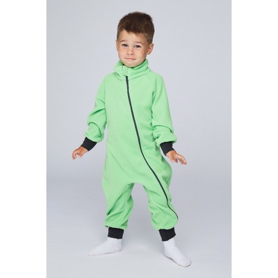 Комбинезон воротник-стойка (поддёва), зеленый, рост 80-86 см