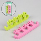 Разделители для пальцев «Короны», 2 шт, цвет розовый/зелёный - Фото 1