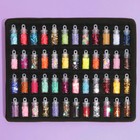 Ассорти для декора, в пластиковом органайзере, набор 48 бутылочек, разноцветные - Фото 3