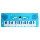 Синтезатор «Нежность» с микрофоном, 37 клавиш, цвет голубой - фото 8440459