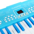 Синтезатор «Нежность» с микрофоном, 37 клавиш, цвет голубой - фото 3828890