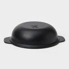 Жаровня, 2 л, d=24 см, с крышкой крышка, чугун, чёрная - Фото 6