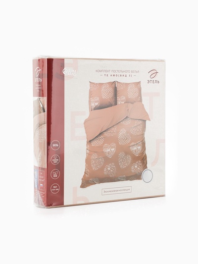 Постельное бельё 2-спальное «Этель» Te amo (вид 3), бязь
