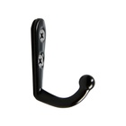 Крючок мебельный ТУНДРА TKO001, однорожковый, черный, 50 шт. - Фото 2