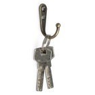 Крючок мебельный ТУНДРА TKO023, однорожковый, цвет бронза - Фото 3