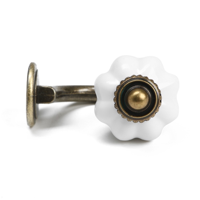 Крючок мебельный CAPPIO CAMELLIA, однорожковый, цвет бронза - фото 18524255