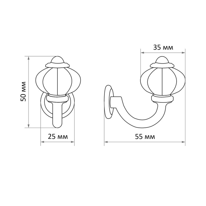 Крючок мебельный CAPPIO CAMELLIA, однорожковый, цвет бронза - фото 18524257
