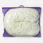 Подушка для беременных, 23х185 см, бязь, чехол на молнии, ППС, цвет зелёный МИКС - Фото 4