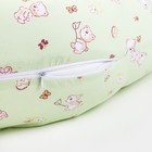 Подушка для беременных, 25х170 см, бязь, чехол на молнии, файбер, цвет зелёный МИКС - Фото 3