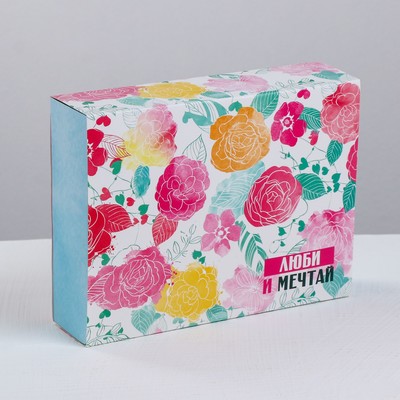 Коробка для сладостей «Люби и мечтай», 20 × 15 × 5 см