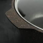 Кастрюля-жаровня Granit ultra original, 4 л, стеклянная крышка, антипригарное покрытие, цвет чёрный - фото 8988649